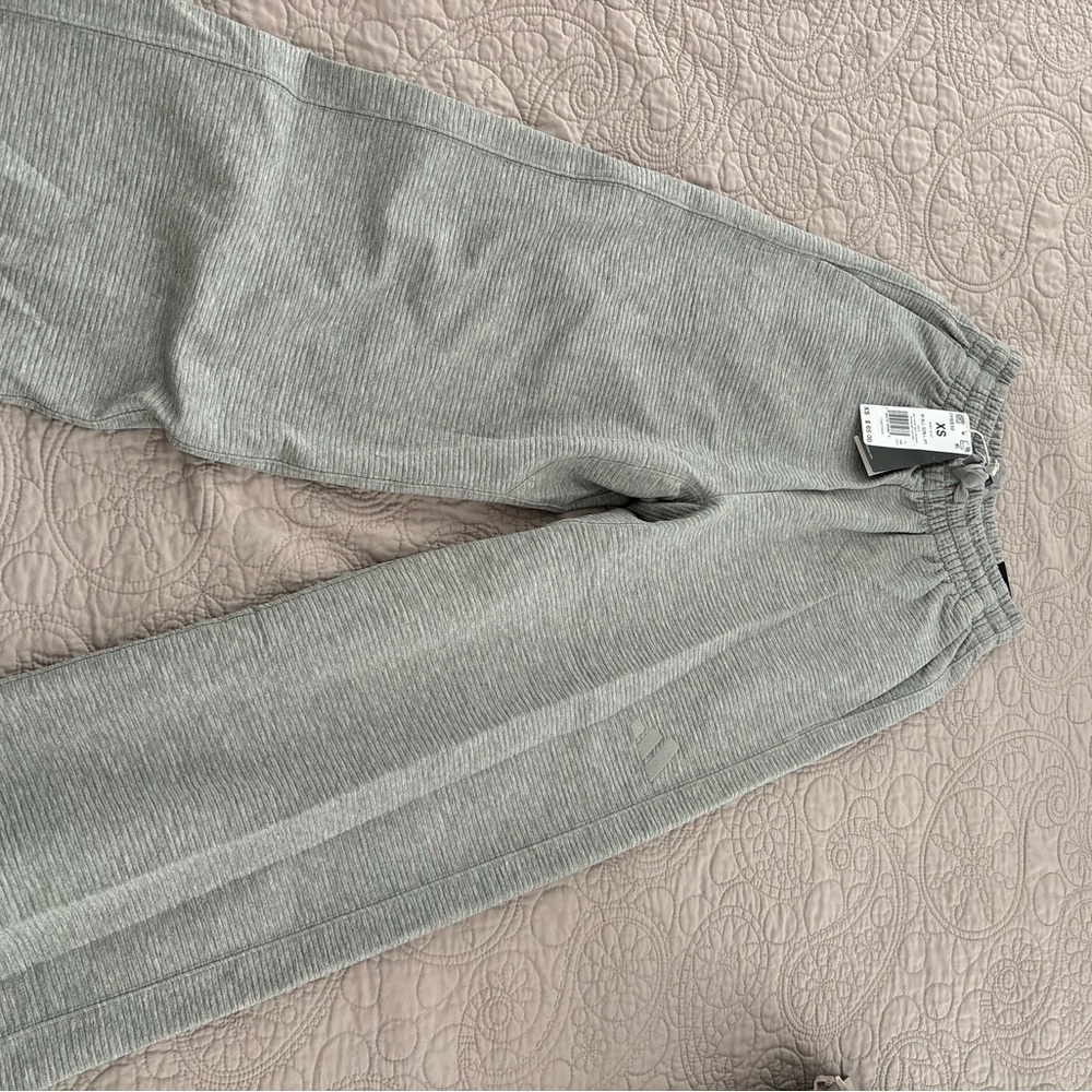 Adidas Gray Striped Jogger Pants